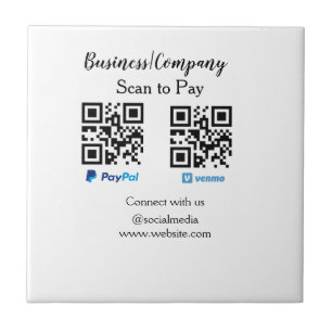 Scannen Sie zu zahlen q oder Code Paypal venmo Füg Fliese