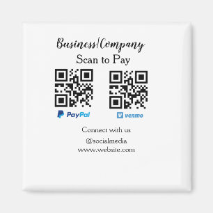 Scannen Sie zu zahlen q oder Code Paypal venmo Füg Magnet