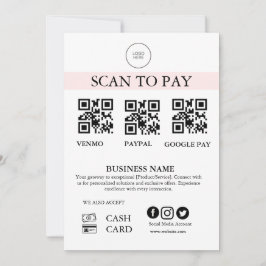 Scannen Sie zum Bezahlen Schild QR-Code Zahlungssc