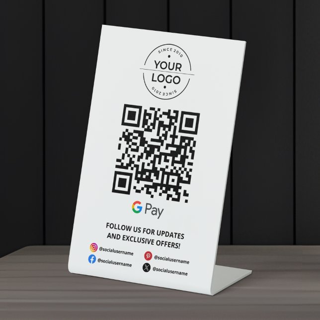 Scannen, um Google Pay QR Code zu bezahlen Sockelschild (Von Creator hochgeladen)