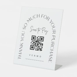 Scannen von QR-Code-Signaturen für Hochzeiten Bar Sockelschild