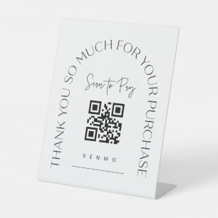 Scannen von QR-Code-Signaturen für Hochzeiten Bar Sockelschild