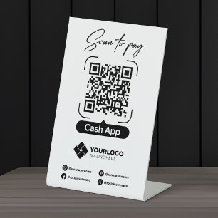 Scannen zum Bezahlen Schild QR-Code Cash App Zahlu