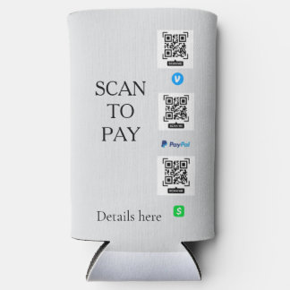 scannen zum Bezahlen Venmo CashApp QR-Code-Details Selters Dosenkühler