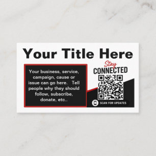 Scannen zum Folgen QR-Code Designvorlage Visitenkarte