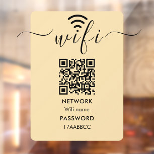 Scannen zum Verbinden des WLAN-Netzwerks QR-Code M Fensteraufkleber