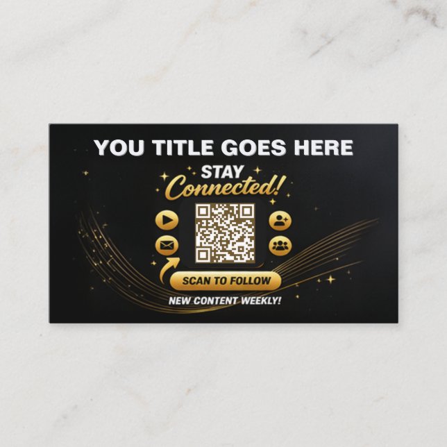 Scannen zum Verbinden QR-Code Designvorlage Visitenkarte (Vorderseite)
