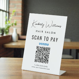 Scannen zur Bezahlung des QR-Codes für Venmo Sockelschild