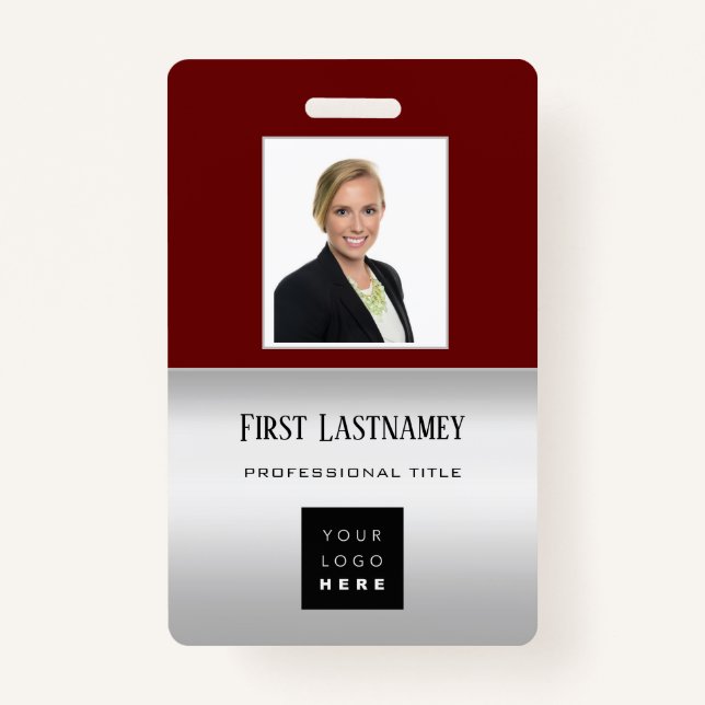 Scanner für den Namen des Mitarbeiterbarcodes Grau Ausweis (Vorderseite)