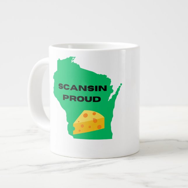 Scansin (Wisconsin) Stolz! Jumbo-Tasse (Vorderseite Links)