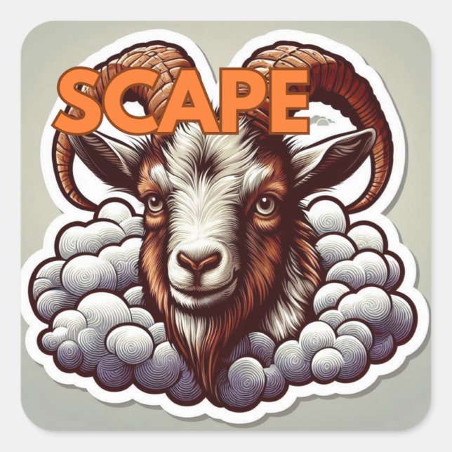 ScapeGoat Quadratischer Aufkleber (Vorderseite)