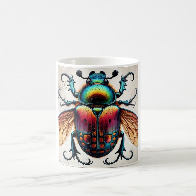 scarab beetle 101024IREF205 - Watercolor Kaffeetasse (Mittel)
