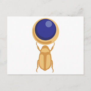 Scarab Käfer Postkarte