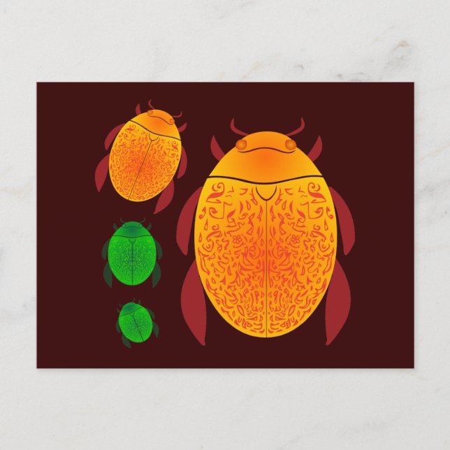 Scarab Käfer Postkarte (Vorderseite)