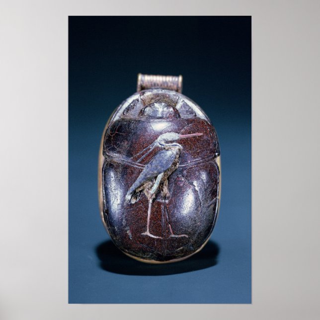 Scarab mit Heron, aus Grab von Tutankhamun Poster (Vorne)