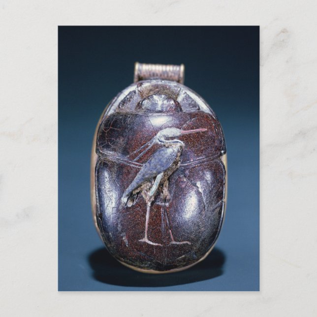 Scarab mit Heron, aus Grab von Tutankhamun Postkarte (Vorderseite)