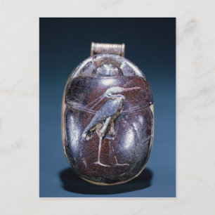 Scarab mit Heron, aus Grab von Tutankhamun Postkarte
