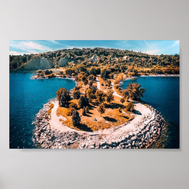 Scarborough Bluffs Canada stilisiert Poster (Vorne)