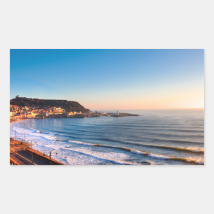 Scarborough Coastline Rechteckiger Aufkleber