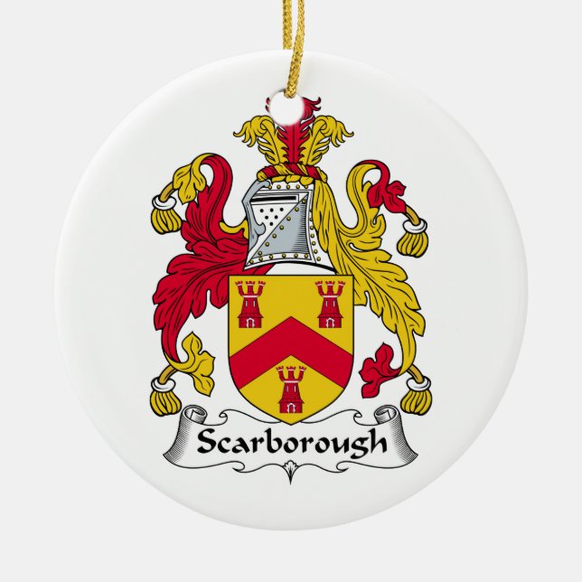 Scarborough-Familienwappen Keramik Ornament (Vorne)
