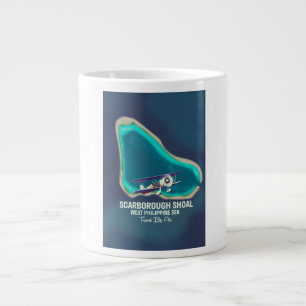 Scarborough Shoal West Philippinen Sea Map Jumbo-Tasse