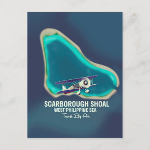 Scarborough Shoal West Philippinen Sea Map Postkarte