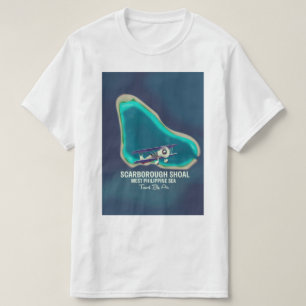 Scarborough Shoal West Philippinen Sea Map T-Shirt