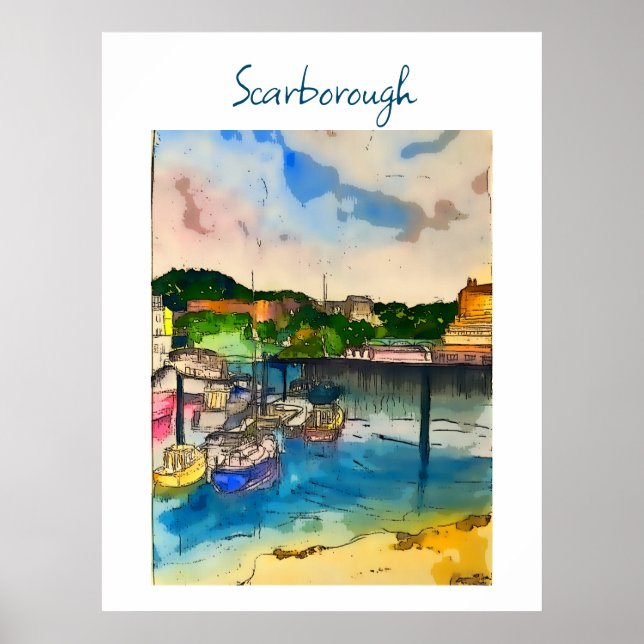 Scarborough Watercolor Poster (Vorne)