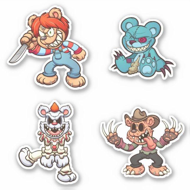 Scare Bear - Horror Aufkleber (Vorderseite)