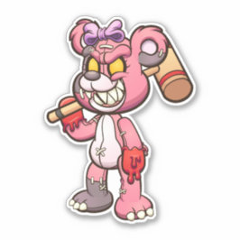 Scare Bear - Zombie-Aufkleber Aufkleber