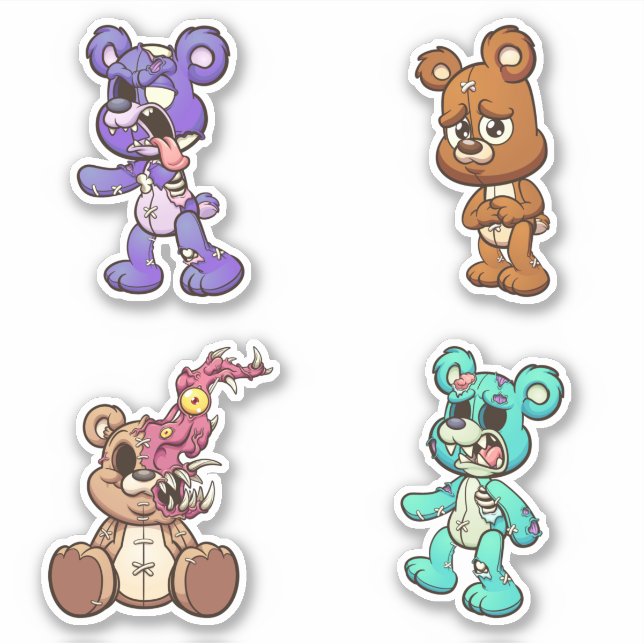 Scare Bear - Zombies Aufkleber (Vorderseite)