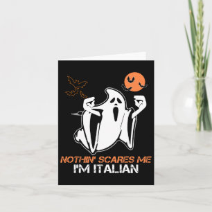 Scare Me I'm Italian Ghost Halloween Costume Karte