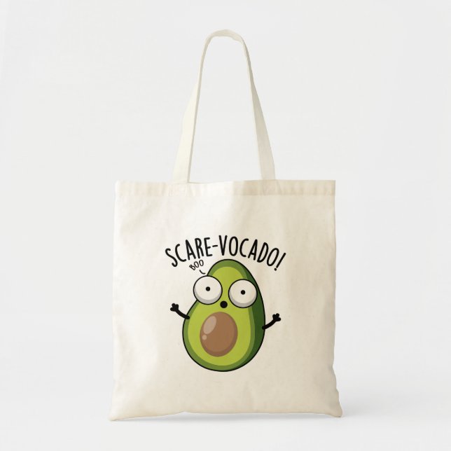 Scare-vocaco Funny Avocado Pun Tragetasche (Vorne)