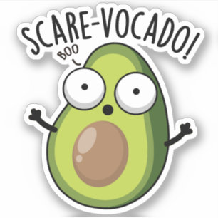 Scare-vocaco Funny Avocado Puns Aufkleber