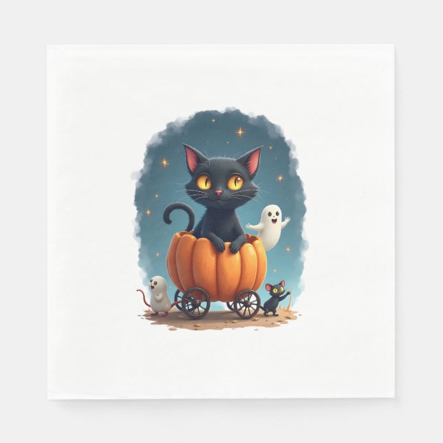Scarecrow Cat Sentinel Serviette (Vorderseite)
