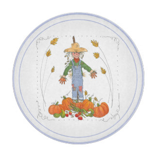 Scarecrow Fall Harvest Pumpkin Patch Farbe Schneidebrett