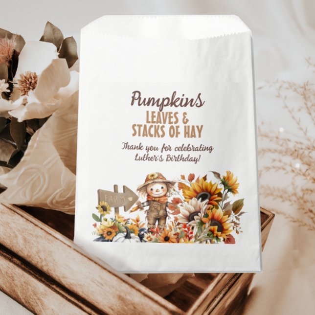 Scarecrow Fall Sonnenblume Geburtstag Geschenktütchen (Von Creator hochgeladen)