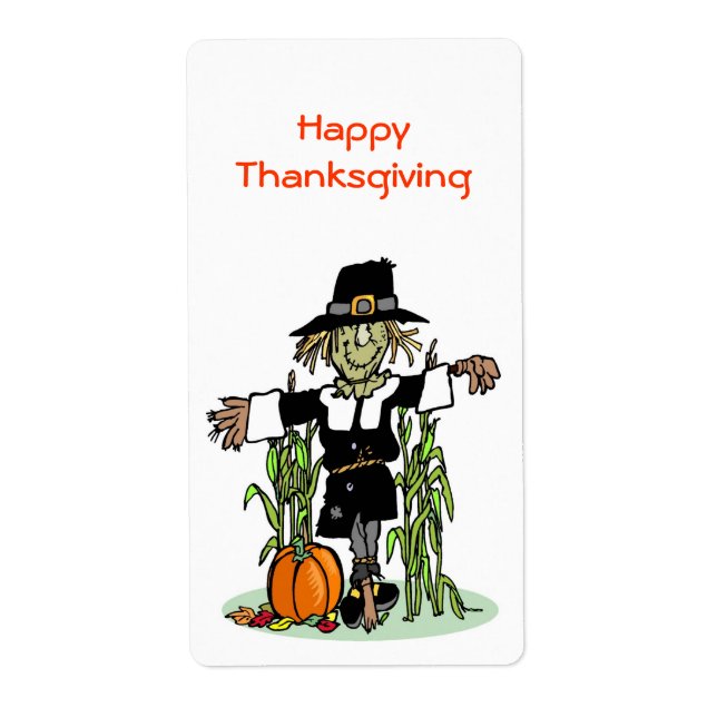 Scarecrow Happy Thanksgiving Vertikalsticker (Vorne)