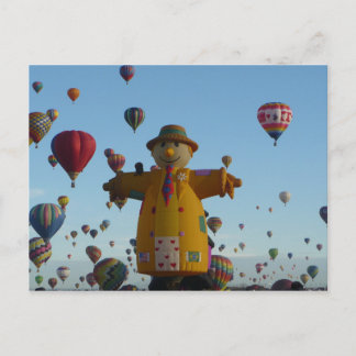 Scarecrow Hot Air Ballon Postkarte