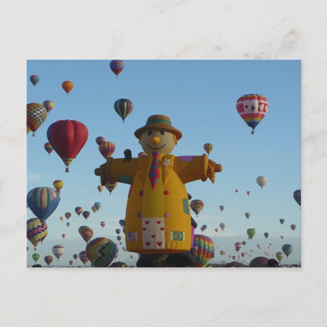 Scarecrow Hot Air Ballon Postkarte (Vorderseite)
