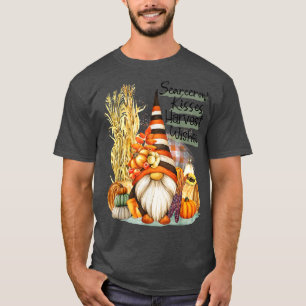 Scarecrow Kisses Harvest wünscht Gnome Pumpkin Tha T-Shirt