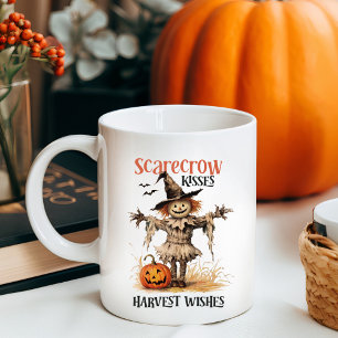 Scarecrow Kisses und Ernte wünscht Herbst Kaffeetasse