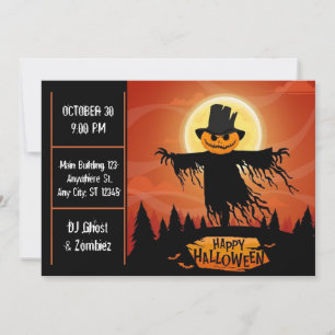 Scarecrow Moonlight Halloween-Party Einladung