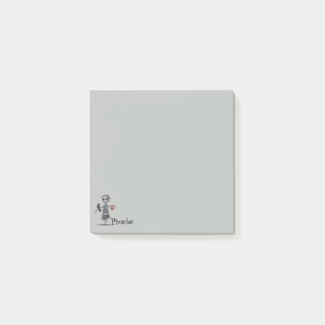 Scarecrow Mummy Gray Post-it Klebezettel (Vorderseite)