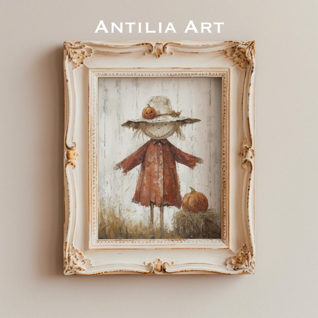 Scarecrow Portrait Painting Vintag Strohman Poster (Von Creator hochgeladen)