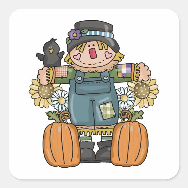 Scarecrow Quadratischer Aufkleber (Vorderseite)