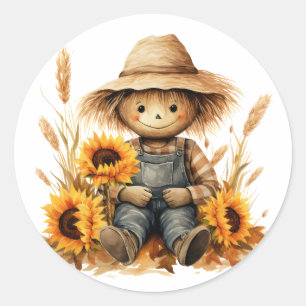 Scarecrow Runder Aufkleber