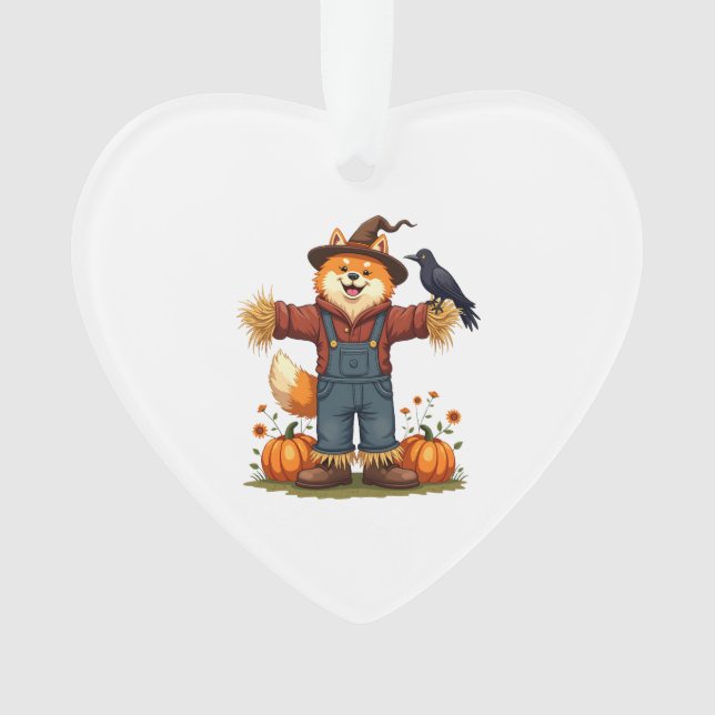 Scarecrow Samoyed Dog Ornament (Vorderseite)