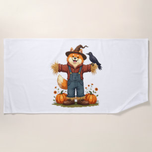 Scarecrow Samoyed Dog Strandtuch