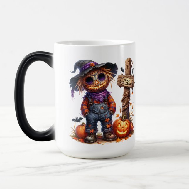 Scarecrow Spooky Halloween-Tasse Verwandlungstasse (Links)